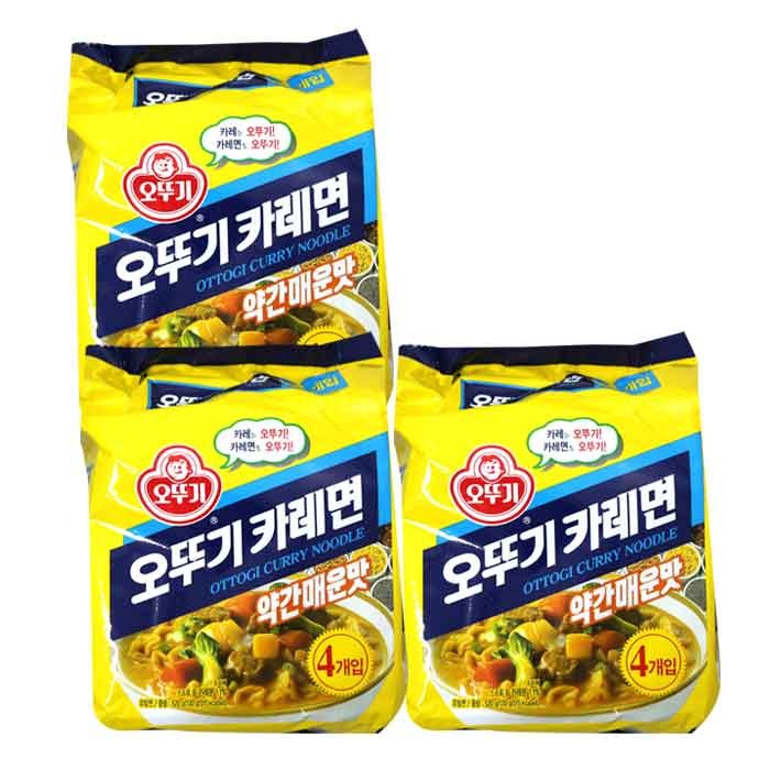 오뚜기 카레라면 약간매운맛 4개입, 3개 대표 이미지 - 카레라면 추천