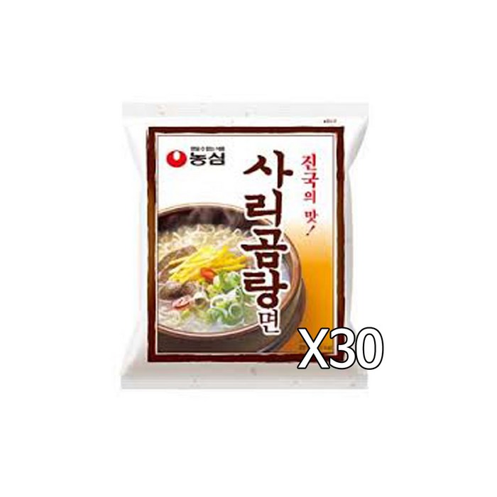 농심 사리곰탕면 봉지, 30개 대표 이미지 - 맑은 국물 라면 추천