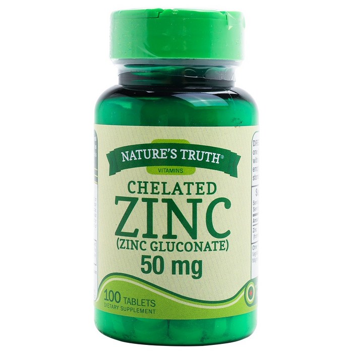 네이쳐스트루쓰 킬레이트 아연 글루콘산염 50mg 타블렛, 100개입, 1개 대표 이미지 - 킬레이트 아연 추천