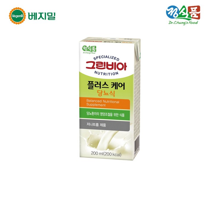 정식품 그린비아 플러스케어 당뇨식, 200ml, 48팩 대표 이미지 - 당뇨식 추천