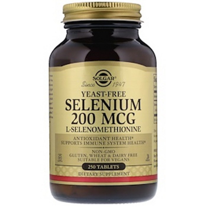 솔가 이스트-프리 셀레늄 200mcg 타블렛 무설탕 글루텐 프리, 250개입, 1개 대표 이미지 - 셀레늄 추천