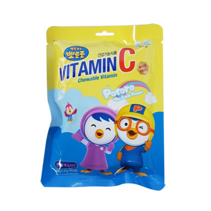 뽀로로비타민C 50정 어린이비타민C, 2개 대표 이미지 - 핑크퐁 간식 추천