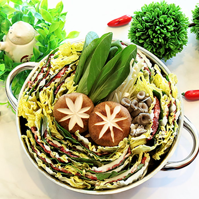 팜앤쿡 밀푀유나베 & 매콤 칼국수 밀키트 세트(홈파티음식 생일상 집들이음식), 1100g, 1개 대표 이미지 - 밀푀유나베 밀키트 추천