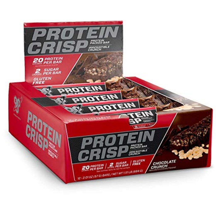 비에스엔 프로틴 크리스프 바 12개입, 1개, 초콜릿 크런치(Chocolate Crunch) 대표 이미지 - 프로틴바 추천