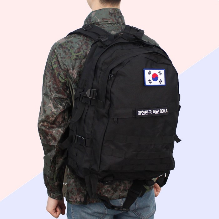 후아미 보급형 군인가방 40L 검정 패치 증정 대표 이미지 - 중학생 가방 추천