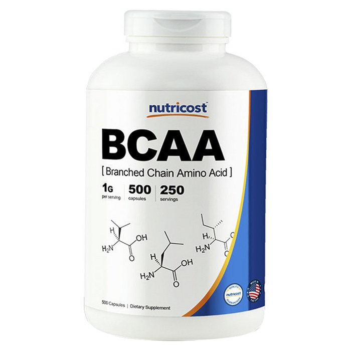 뉴트리코스트 BCAA 1g 캡슐 글루텐 프리, 500개입, 1개 대표 이미지 - BCAA 추천