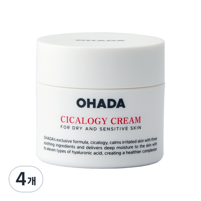 오하다 시카로지 크림 진정 보습 수분 비건크림, 4개, 80ml