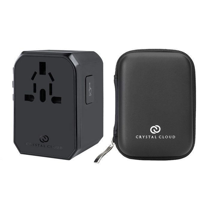 크리스탈클라우드 5포트 PD 70W GaN 전세계 여행용 해외 멀티 플러그 CC308, 1개
