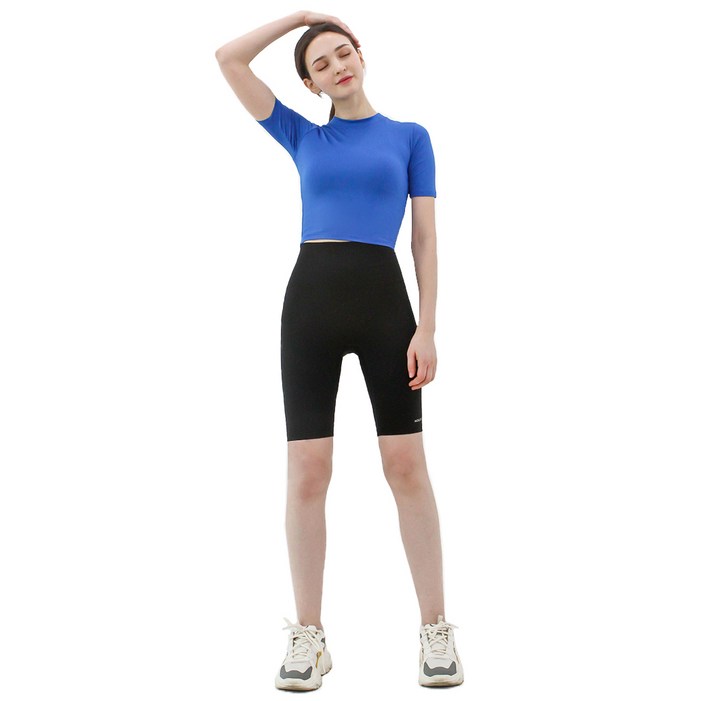 녹족 여성용 컴포트 바이커 숏 5부 레깅스