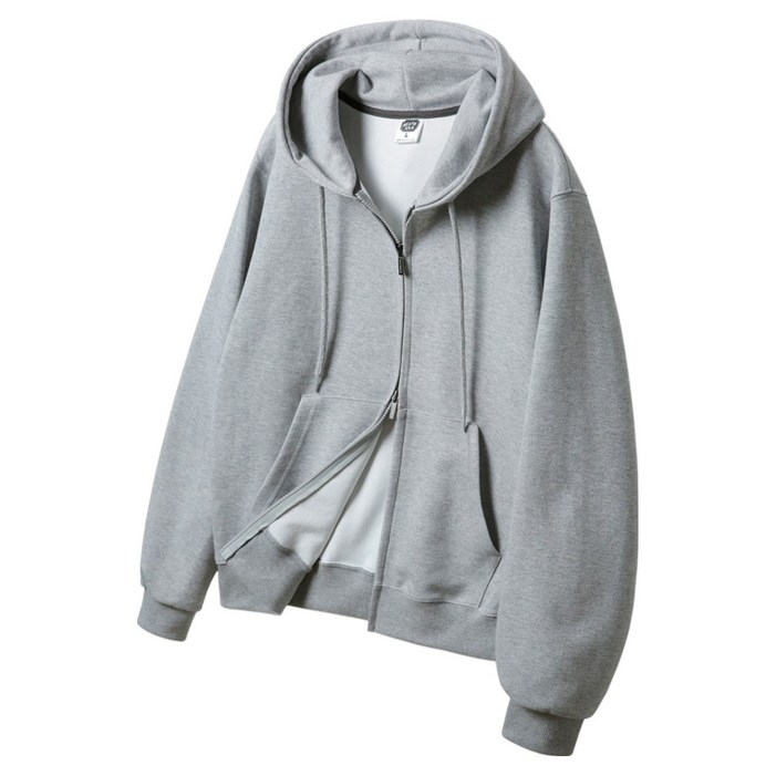 앨빈클로 무지 레귤러핏 투웨이 후드집업 AZH673