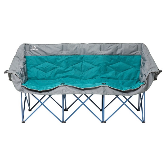 LIBERO 비위드 와이드 캠핑 3인용 벤치체어, 1개, 다크그린