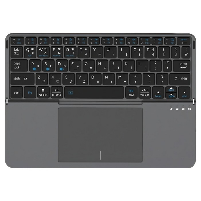 아이노트 터치패드 접이식 휴대용 블루투스 키보드, 블랙, XFolding XK808B, 제조사축