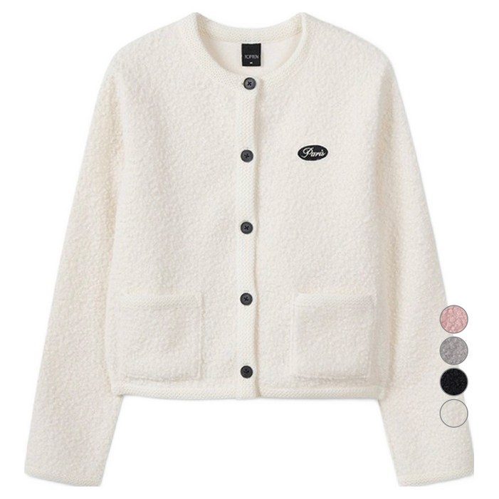 탑텐 여성용 부클 크루넥 가디건 MSE4TC2102