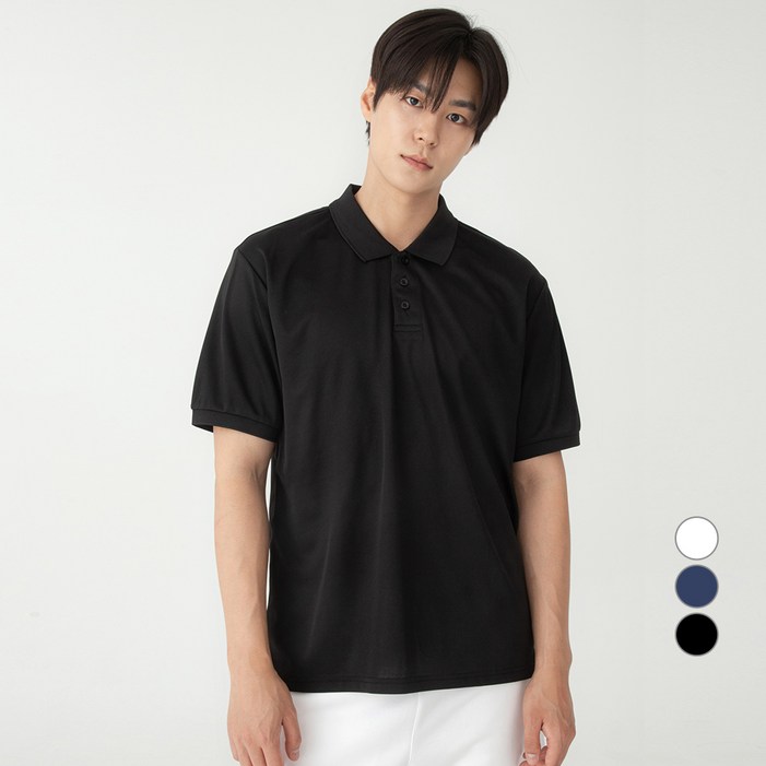 캐럿 남녀공용 기능성 퀵드라이 쿨링 카라 반팔 티셔츠