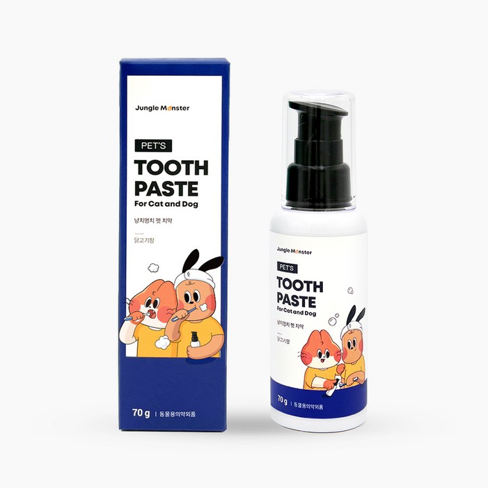 정글몬스터 냥치멍치 반려동물 치약, 70g, 1개 정글몬스터 냥치멍치 반려동물 치약, 70g, 1개