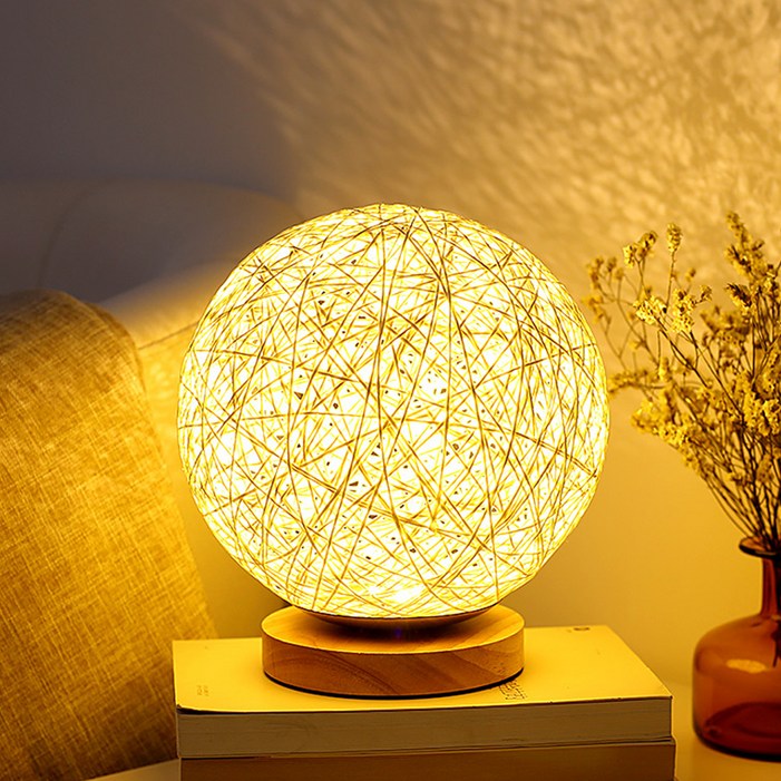 연하 감성 라탄볼 무드등, 혼합색상