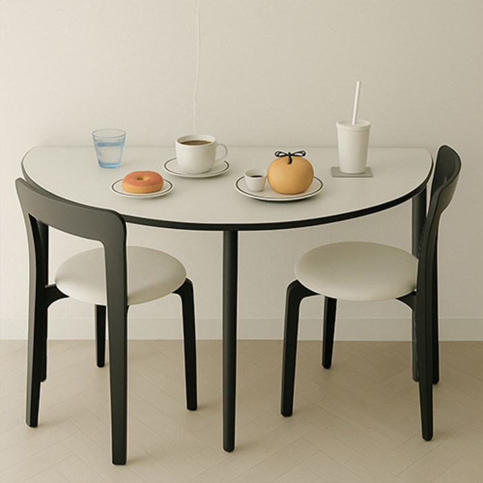 16피스 루나 반원 라운드 카페 식탁 테이블