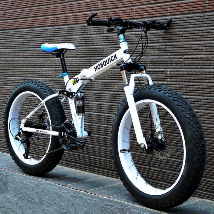 MTB 산악자전거 바이크 4.0 와이드 광폭 타이어 자전거, 24단 검은 눈 선물 가방 26인치