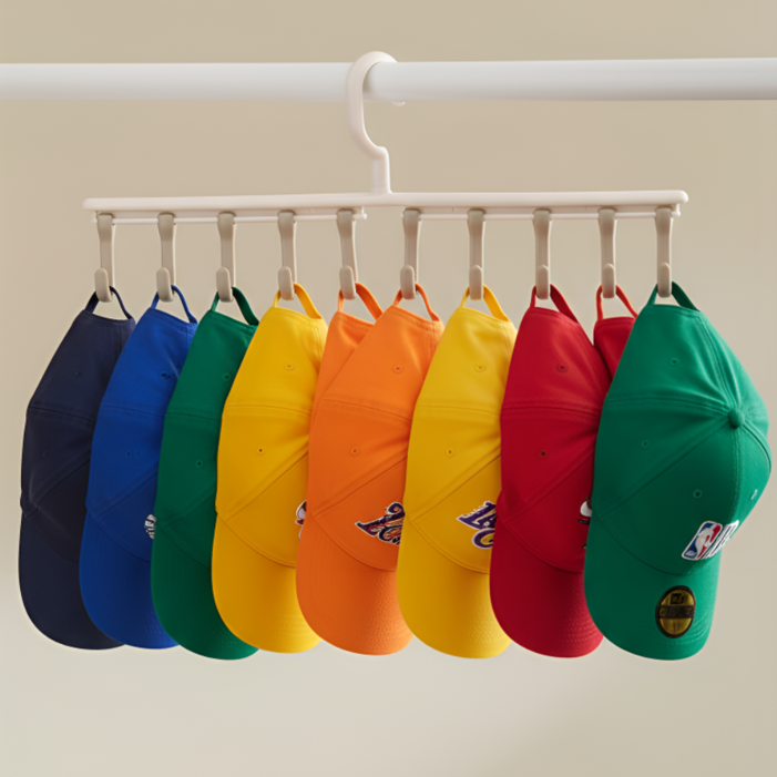 나나코지 모자 걸이 모자정리 거치대 다용도 모자정리 다용도 나시 넥타이 브라옷걸이 멀티옷걸이 10P 고리10P, 1개, 화이트