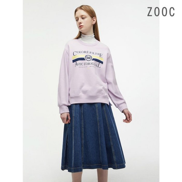ZOOC ZOOC 레터링 프린트 맨투맨 LVZ221MSM004