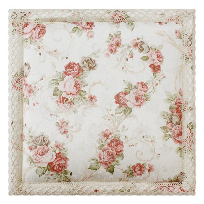 데코벨 자가드 장미 레이스 방석 사무실방석의자방석