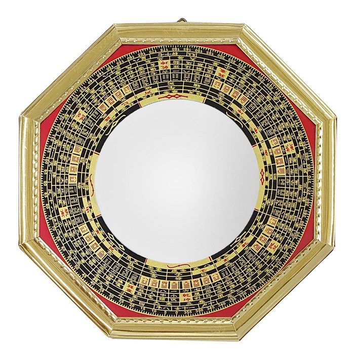 풍문당 0579 목재 팔각 볼록 거울