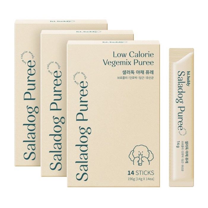 하이루디 강아지 츄르 국산 야채 퓨레 간식, 야채, 14g, 42개