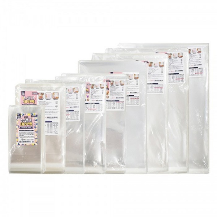 [진영] 뉴벌크OPP백 접착식 8호 200입 100x200+40mm