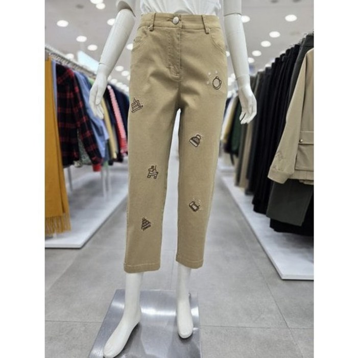 기비 면 워싱 자수 밴딩 팬츠 ( N5SA201 )