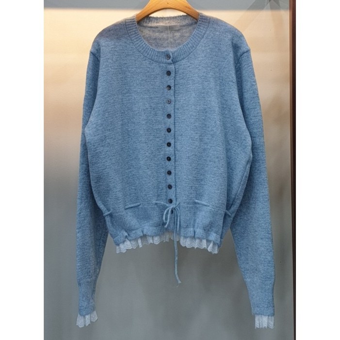 로엠 레이스 배색 가디건 RMCKF4TSTC