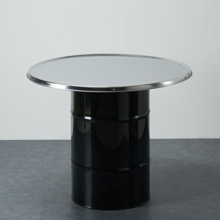 식당 깡통 테이블 대포상 포차 원형 드럼통 탁자 블랙