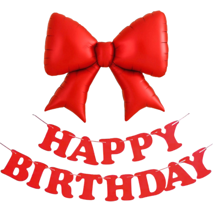 파티에진심인사람들 대형리본풍선펠트가랜드 세트 생일파티 홈파티세트