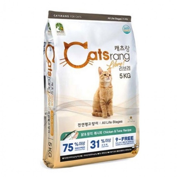 더샵 사료 리브레 5kg 캣츠랑 고양이 전연령, 곡물, 5kg, 1개