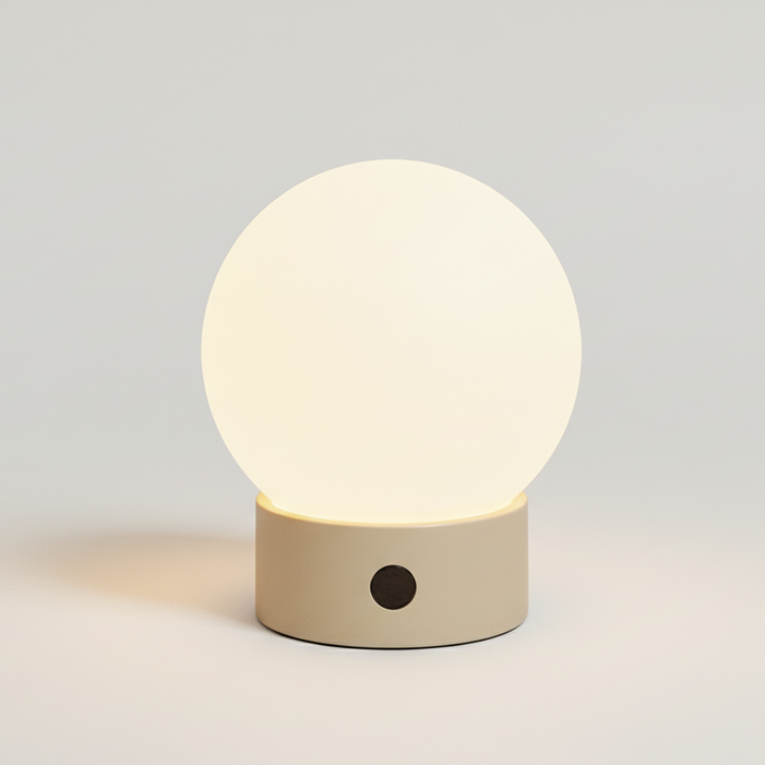 루에르 원형 하로 LED 무드등 아기방 수면 취침등 수유등 달조명 램프 밝기조절 생활방수 야외캠핑 집들이 선물 조명 무선 충전식 침실 거실