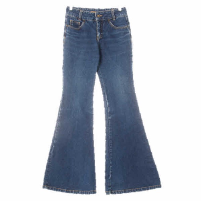 3294 egoist 블루인디고 데님 미드라이즈와이드레그플레어진