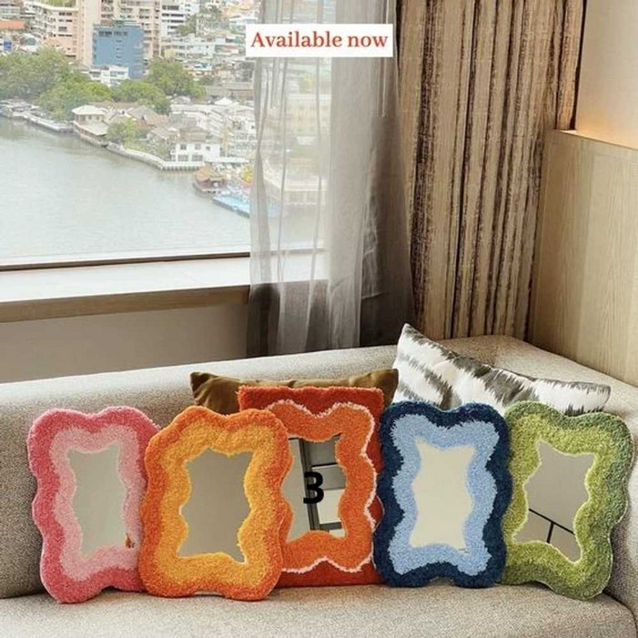 터프팅거울 양모 DIY 선셋 그라데이션 예쁜 인테리어