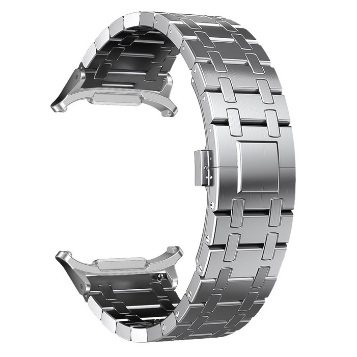 삼성 갤럭시워치 78 울트라 2025 호환 스테인리스 메탈 스트랩 47mm, 실버, 1개