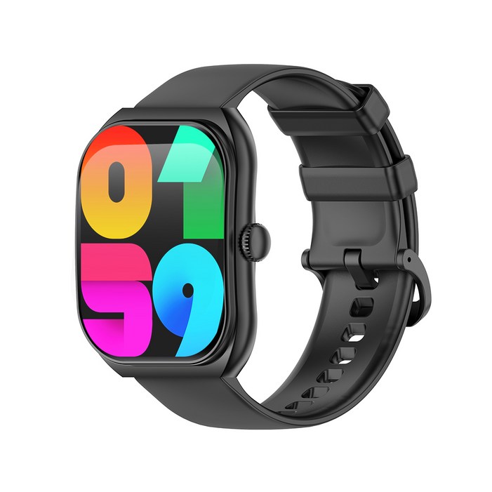 PEJE 2.01인치 2.5D 곡면 큰화면 GPS 운동 전천후 건강 모니터링 블루투스 통화 스마트 워치 51mm, 검정색, 5.1cm, GPS  블루투스