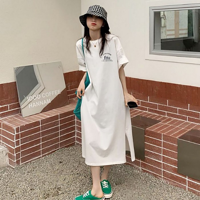 핏몬 여성 루즈핏 반팔 빅사이즈 찰랑 롱 원피스 5종 자체제작 핏몬 여성 루즈핏 반팔 빅사이즈 찰랑 롱 원피스 5종 자체제작