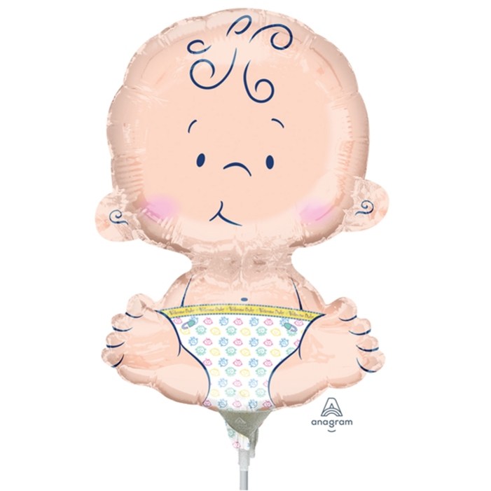 아나그램 미니쉐잎 웰컴베이비 호일풍선