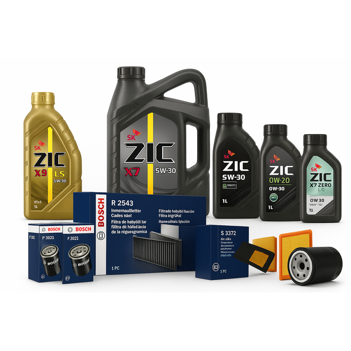 모하비 스포티지 R 전차종 엔진오일 오일세트 보쉬필터 지크오일, 1세트, 기아, 모하비 더마스터3.0디젤필터오일7L