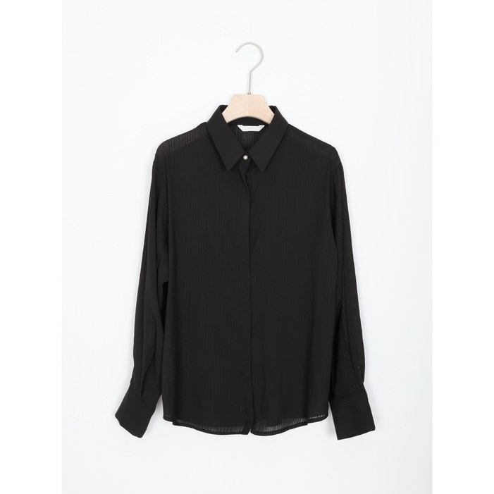 CD 5color 모던 시크 세로 줄지 셔츠 블라우스