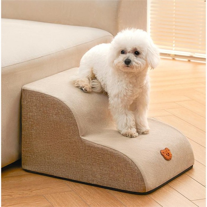 로딩 리뉴어 반려동물 논슬립 분리세탁가능 펫스텝, 베이지