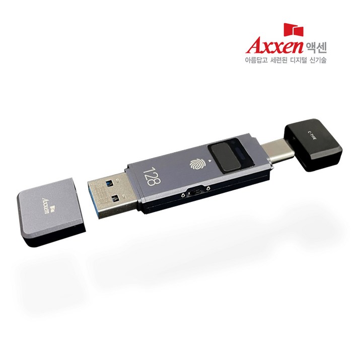 액센 PS10 지문보안 OTG PSSD 최대 속도 626MBs USB메모리, 64GB