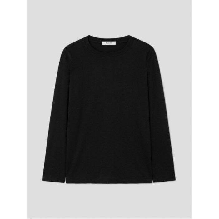 에잇세컨즈. 에잇세컨즈 30수 코튼 긴소매 티셔츠  블랙 356141CM45