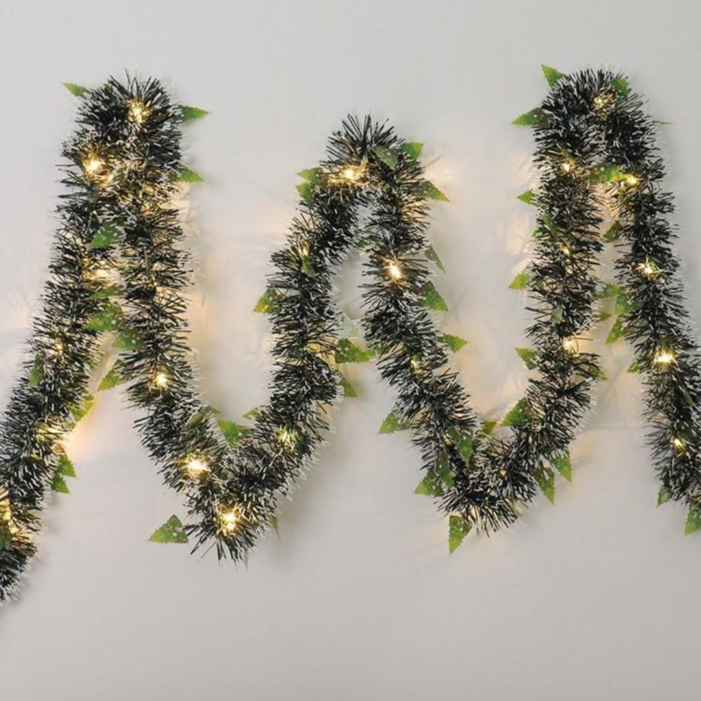 굿도우 크리스마스 파티 모루 LED 줄 조명, 1개, 11.그린모루트리웜라이트