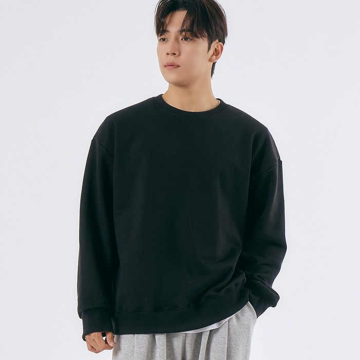 LXT HOMME 퀄리티 좋은 국내생산 720g 헤비쭈리 면100 오버핏 무지 맨투맨 티셔츠