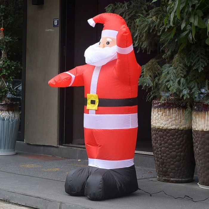 LED 에어벌룬 대형 하얀수염 산타클로스 에어산타장식