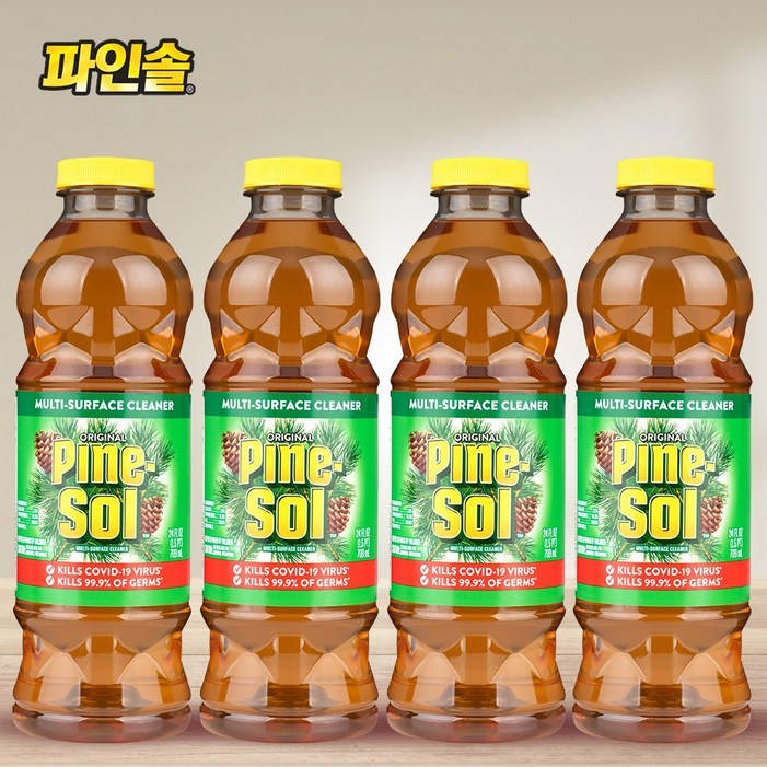 파인솔 4개세트 다목적세정제 솔향 709ml, 1세트, 2.836L 파인솔 4개세트 다목적세정제 솔향 709ml, 1세트, 2.836L
