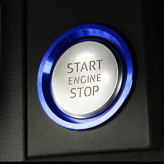 아우디 스타트 버튼 커버 A4 A5 A6 A7 A8 Q3 Q5 Q7 용품, 1.테두리몰딩레드, 1개